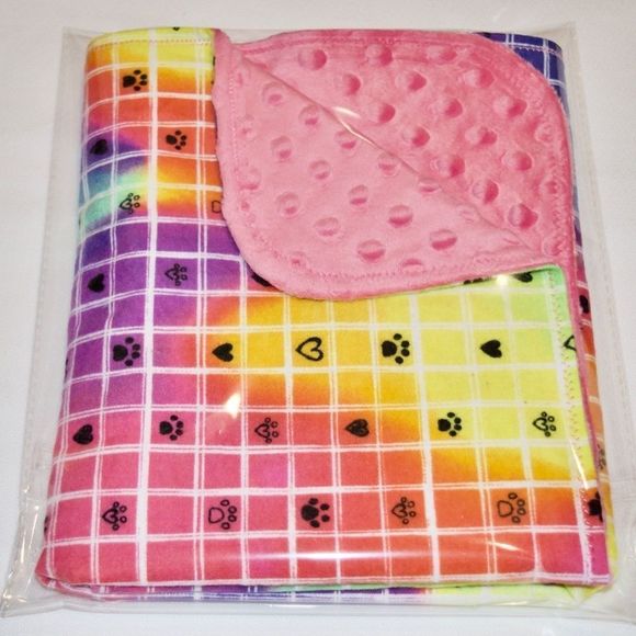 👶💗🐾🖤Colorful Handcrafted Security Blanket - Picture 3 of 3